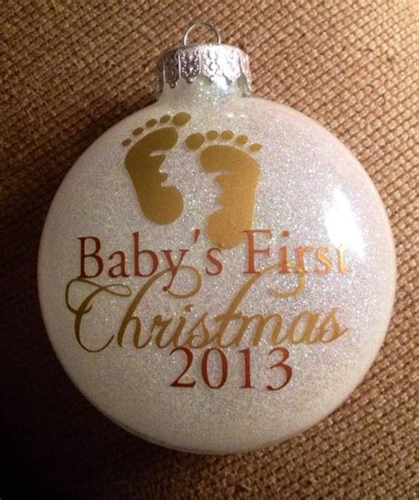 This piggy bank would be gorgeous in a nursery with any style decor! Baby's First Christmas ornament by TheGrumpyBurrito on Etsy