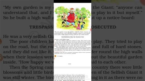 Lesson 3 The Selfish Giant Part 1 Class Viii English Book It So