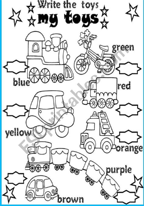 Toys Worksheet For Kindergarten