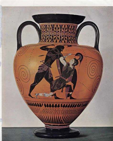 Exekias Neck Amphora Achilles Killing Penthesilea Circa 530 BC