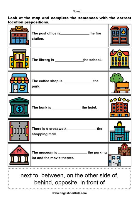 Asking For And Giving Directions Worksheets