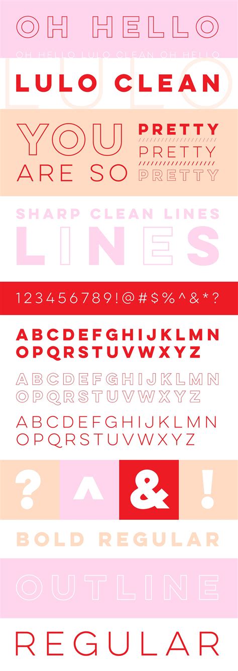 Lulo Clean Typeface Hibrid Typography Alphabet Outline Fonts Typeface