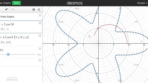 Calculus Polar Curves In Desmos Youtube