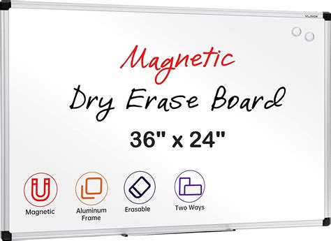 Buy Vusign Magnetic Dry Erase Board 36 X 24 Inches Wall Mounted White Board With Pen Tray