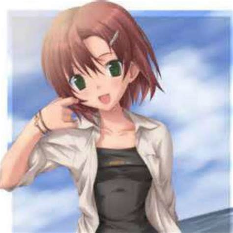 Anime Images Tomboy Anime Girl With Short Brown Hair And Green Eyes