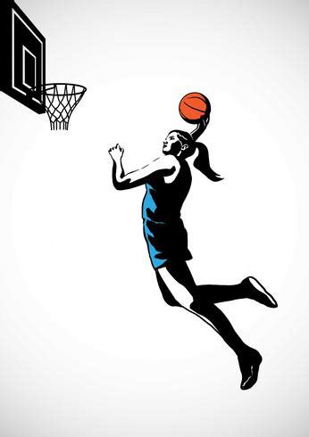 Free vector silhouettes for commercial use in.svg and.png format with a transparent background. Female Basketball Player Silhouette Action - Download Free Vectors, Clipart Graphics & Vector Art