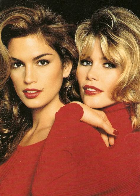 Cindy Crawford And Claudia Schiffer For Revlon 90s Campaign Original Supermodels 90s
