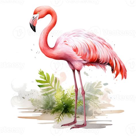 Watercolor Pink Flamingo Isolated 26847730 Png