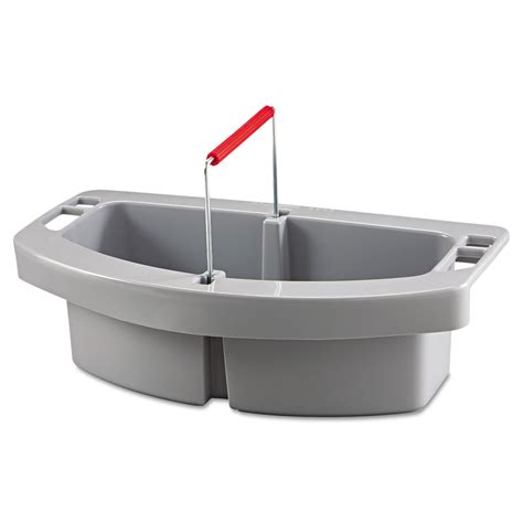 Rubbermaid Maid Caddy 2 Compartment 16w X 9d X 5h Gray 2649gy
