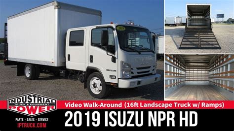 Isuzu Landscape Truck Ft Closed Body Box Truck W Split Dove Tail Ramps Youtube