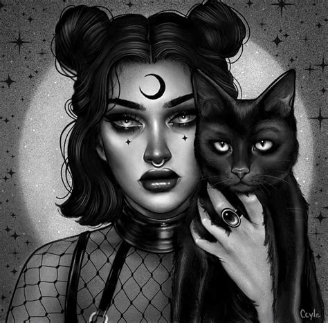 3840x2160px 4k free download girl with a black cat face white cat pisici ccyle moon