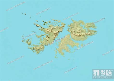 Relief Map Of The Falkland Islands This Image Was Compiled From Data
