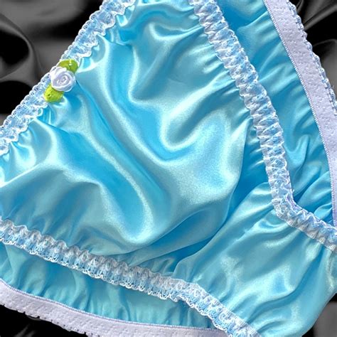 SATIN TANGA FRILLY Sissy Bikini Knicker Panties Briefs Underwear Size PicClick