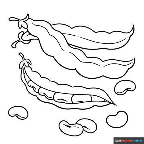Beans Coloring Page Easy Drawing Guides