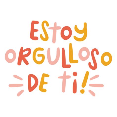 Diseño PNG Y SVG De Doodle Motivacional Cita En Español Orgulloso Para