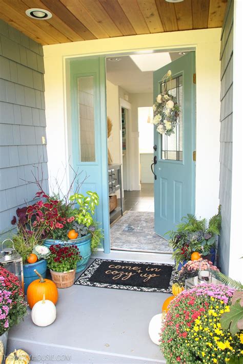 Simple Fall Front Porch Decor The Happy Housie Summer Front Porches