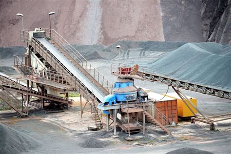 Stone Crusher In A Quarry Mine Of Porphyry Rocks Stock Image Image Of