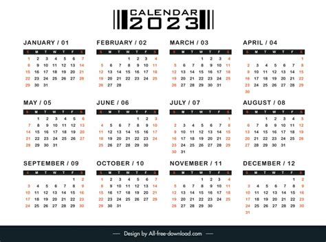 Coreldraw Calendar 2023 Cdr Vectors Free Download 2132 Editable Ai