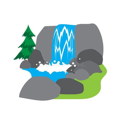 Waterfall Cartoon Vector Symbols Concept Sponsored Advertisement