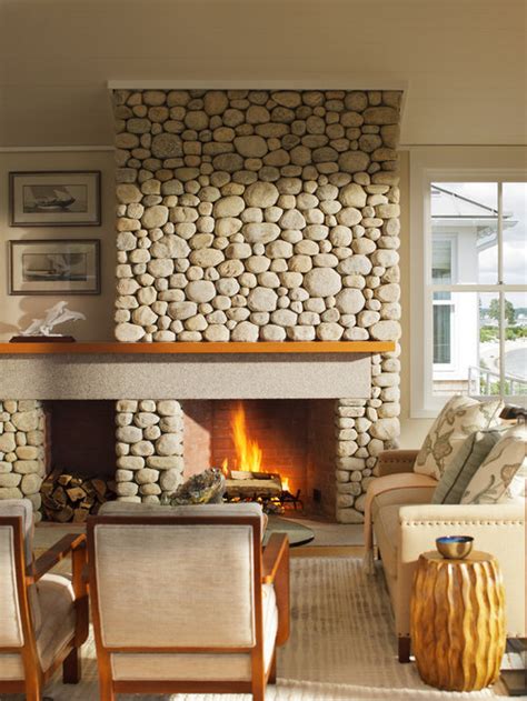 When they are put in correctly, they can add a lot. Best River Rock Fireplace Design Ideas & Remodel Pictures ...
