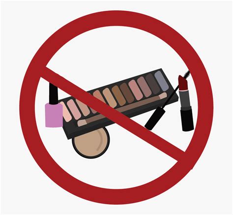 No Makeup Sign Png Free Transparent Clipart Clipartkey