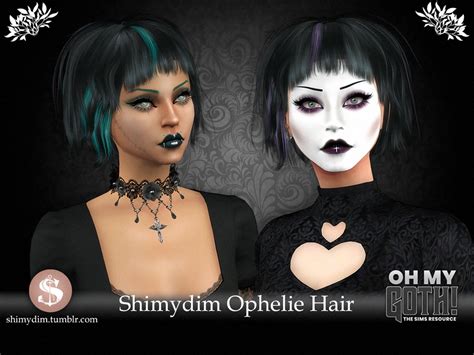 Ts4 Oh My Goth Ophelie Hair Sims Sims Hair Sims 4