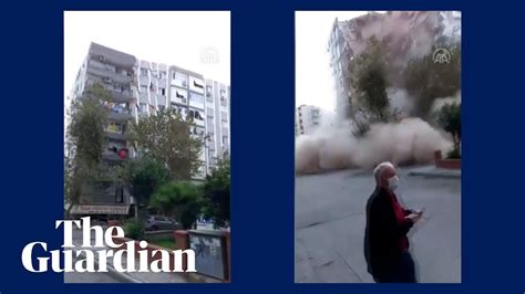 Turkey Earthquake Footage Captures Moment Building Collapses In İzmir Youtube