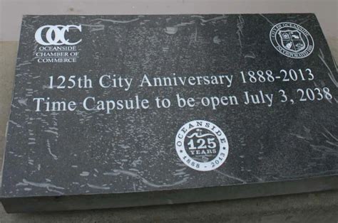Time Capsule Buried On Citys 125th Anniversary The Coast News Group