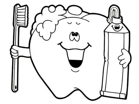 Brush Your Teeth for Your Dental Health Coloring Page: Brush Your Teeth for Your Dental Health