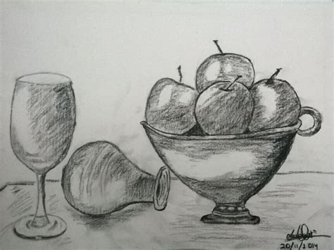 Dibujo de bodegón, he aprendido a darle profundidad y ...