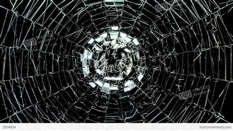 4k Cracked And Shattered Glass With Slow Motion A Stock Animation 2834604