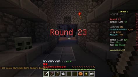 Won In Minecraft Hypixel Zombies Bad Blood Of Youtube