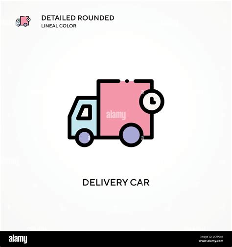 Delivery Car Vector Icon Modern Vector Illustration Concepts Easy To