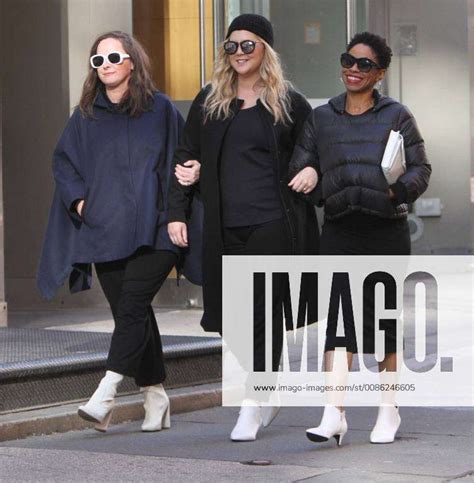 New York Ny October 25 Amy Schumer And Leesa Evans Seen Shooting Commercial For Their Clothing