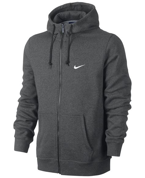 Lyst Nike Mens Classic Fleece Full Zip Hoodie In Gray For Men