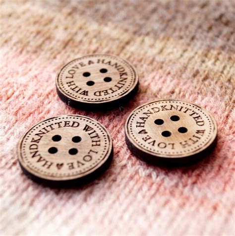 Personalized Wooden Buttons Wooden Logo Labels Wooden Etsy