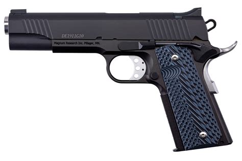 Magnum Research 1911g 10mm Pistol With Black And Gray G10 Grips