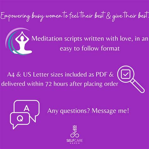 Custom Meditation Script Instant Download Guided Meditations Easy To