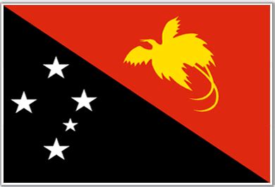 On the top the bird of paradise or kumul is depicted on the red base of the flag of papua new guinea. Papua New Guinea Flag, Flag of Papua New Guinea
