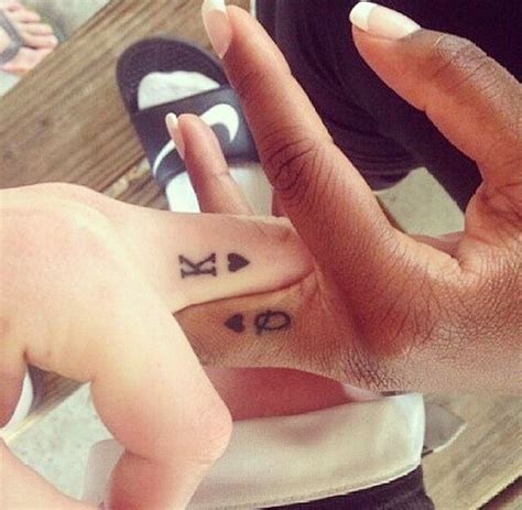 interracial love bwwm matching tattoos forever and always tattoo finger tattoos for couples