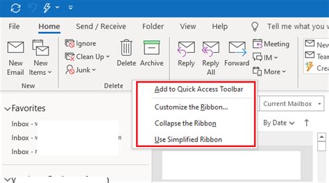 Restore Outlook App Ribbon Size Microsoft Community