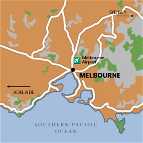 Melbourne maps - area and city street maps of Melbourne, Australia - Melbourne guide, hotel ...