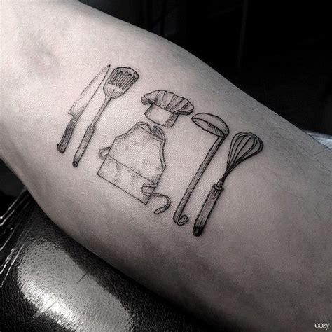 Koch Tattoo Detailliertes Tattoo Chef Tattoo Knife Tattoo Tattoo