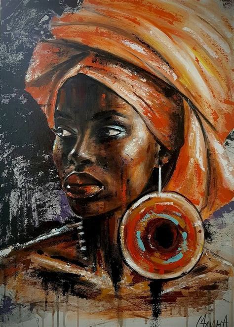 African Woman Painting Arte Africana Pinturas Africanas Pintando