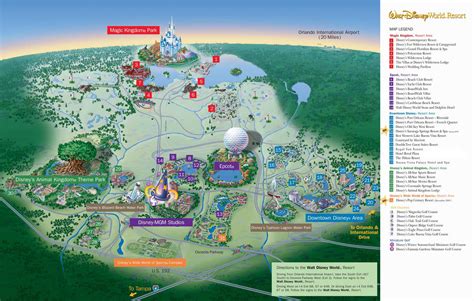 Disney World Map Resorts Show Me The United States Of America Map