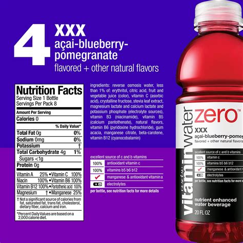 Vitamin Water Zero Nutrition Facts Blog Dandk