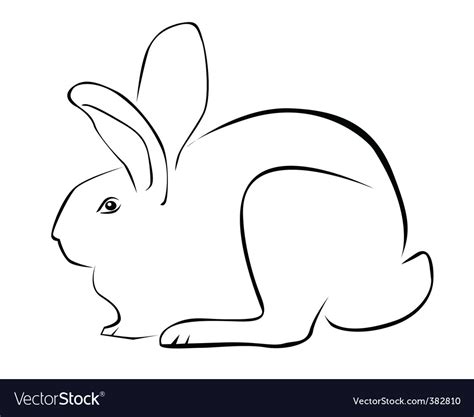 Vector collection of cute cartoon farm animals and barn. Tracing of a rabbit Royalty Free Vector Image - VectorStock