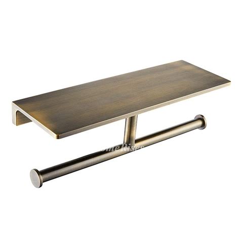 Sleek style coordinates with other room & board bath collections, including towel bars, towel racks, wall shelves and ledges. Gold Luxury Polished Antique Brass Double Toilet Paper ...