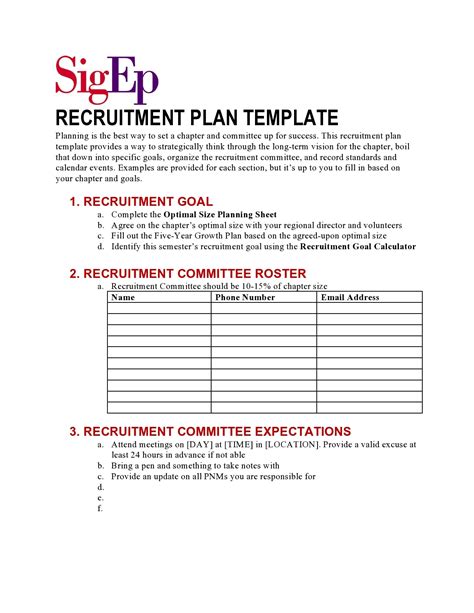 30 Best Recruitment Plan Templates And Examples Templatearchive