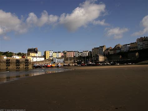 Wallpaper Low Tide At Tenby The Harbour Of Tenby Wales At Low